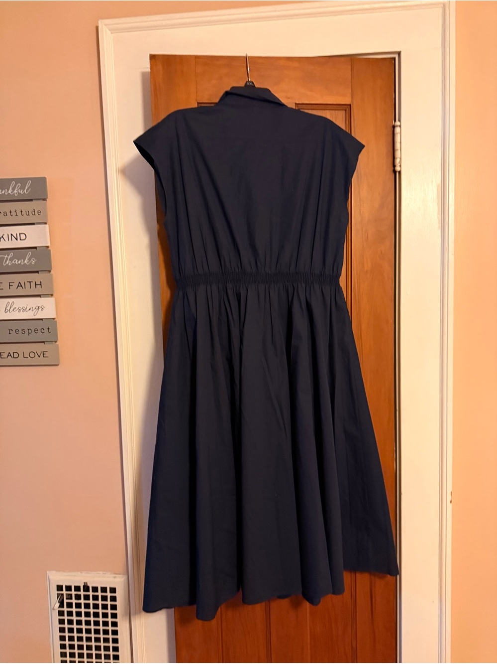 Michael Kors Navy Dress with Gold Zipper Details - Picture 3 of 9